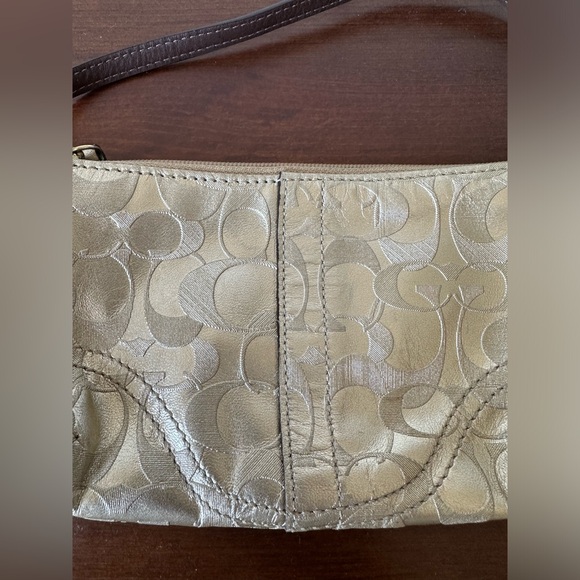 Coach Gold Metallic Wristlet - Picture 4 of 8